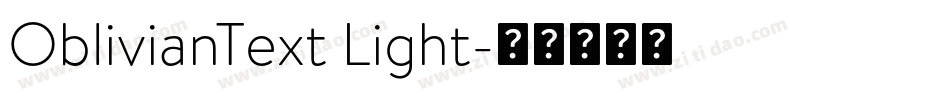 OblivianText Light字体转换
